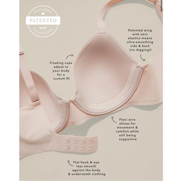 Aerie Smoothez Full Coverage Lightly Lined Bra 36D Brown - Picture 3 of 10